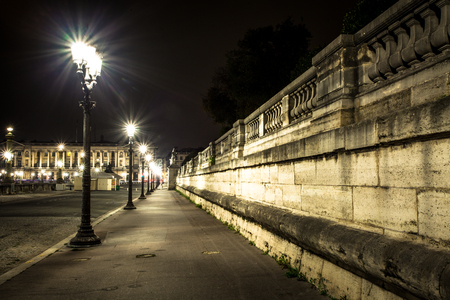 Place Concorde at night with sculpture Strasbourgのeditorial素材