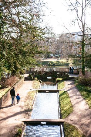 Parc de Orangerie Strasbourg sunny at winter