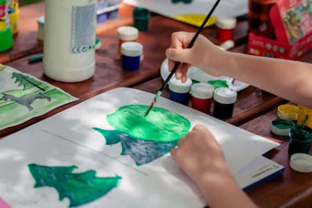 Lesson private of aquarel drawing for children