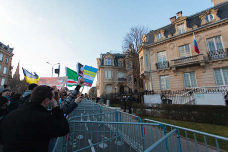 Russian consulate, Strasbourg against war on Ukraine, 26 February 2022, against Putin, place Kleber
