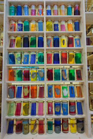 Stephane Belzere, Mondes flottants, jars, hands, Strasbourg Museum of Modern and Contemporary Artのeditorial素材