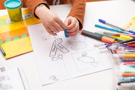 lessons, work with letters and cards, primary education