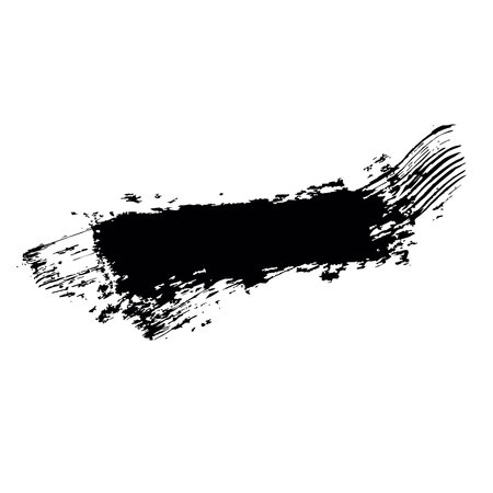 Long grunge background for text. Black vector brush strokes. Smear of ink paint on a white background. For banner and postcard design.のイラスト素材