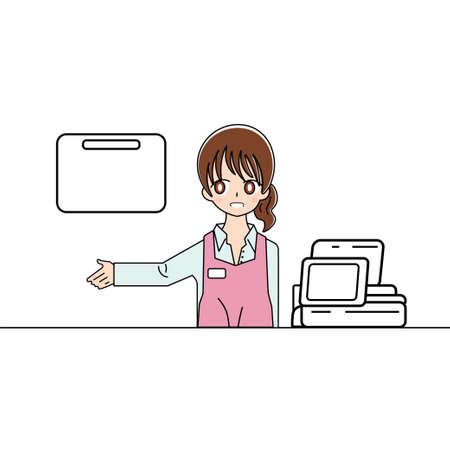Female Clerk Guideのイラスト素材