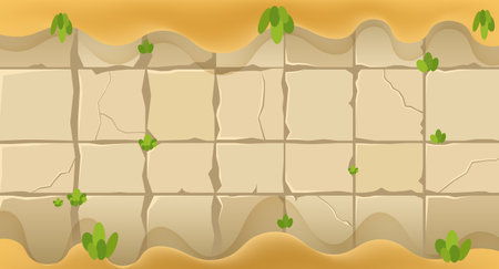 Game background with yellow stone wallのイラスト素材