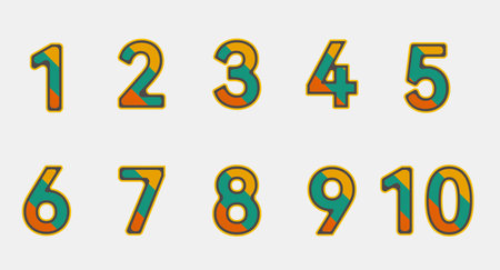 Arabic numeralsのイラスト素材