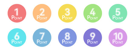 Colored Arabic Numeralsのイラスト素材