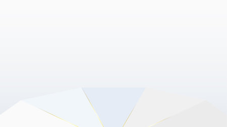Abstract white background with golden triangles and copy space. Vector illustration.のイラスト素材