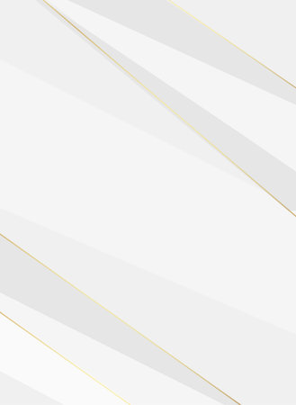 White abstract background with golden lines. Vector illustration for your design.のイラスト素材