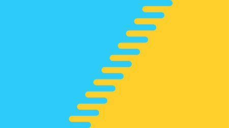 Staircase in yellow and blue colors. Vector illustration. EPS 10のイラスト素材