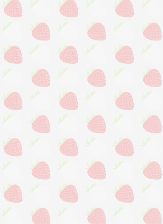 strawberry pattern on a white background, vector, illustration.