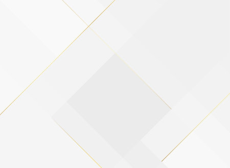 White abstract background with golden lines. Vector illustration for your design.のイラスト素材