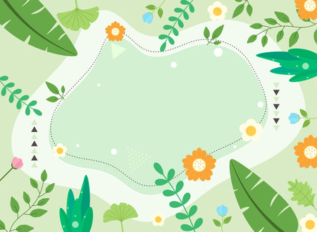 Flower frame with space for your text. Vector illustration EPS10のイラスト素材