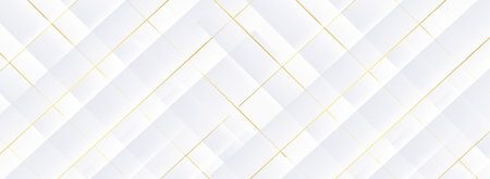 White background with golden lines. Geometric pattern. Vector illustration.のイラスト素材
