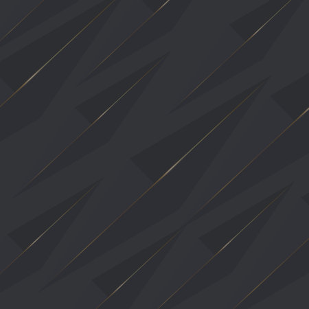 Abstract black background with golden lines. Vector illustration for your design.のイラスト素材