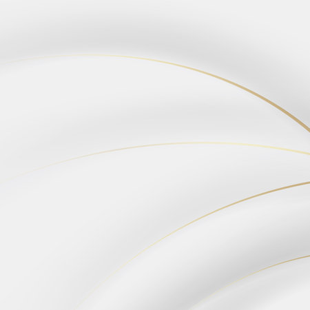White abstract background with golden lines. Vector illustration for your design.のイラスト素材