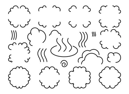 A gentle steam and warm vapor healing imageのイラスト素材