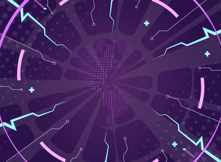 Futuristic technology abstract background. Vector illustration for your design.のイラスト素材