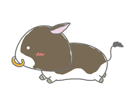 cow runsの写真素材