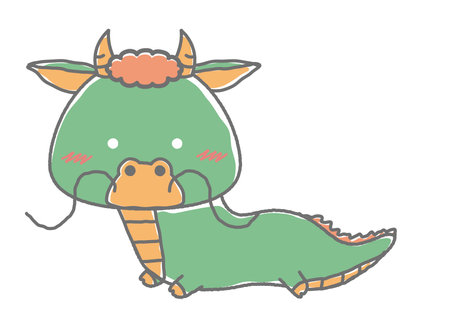 dragon runs facing this wayの写真素材