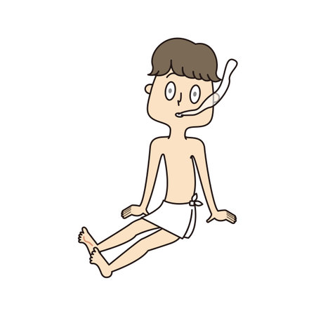 Man relaxing after enjoying sauna in hot springの写真素材