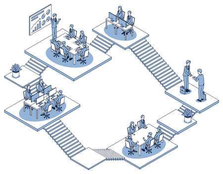 Isome diagram that imaged the way of working of office workers