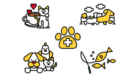This is an illustration of simple line drawing icon set D.のイラスト素材