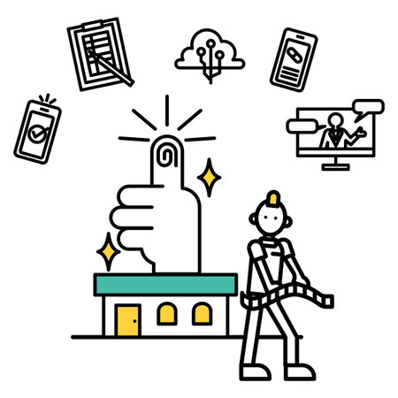 This is a simple line drawing illustration of a chiropractic clinic.のイラスト素材