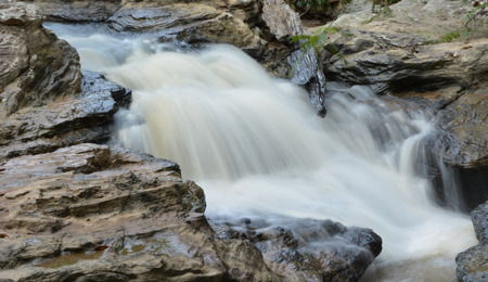 fountain and rock.の写真素材