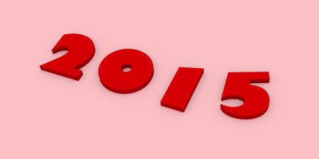 new year 2015 abstract background 3d perspective red color toneの写真素材