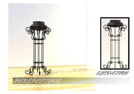 curved steel design for interior decorate,vintage or classic style,3d perspectiveの写真素材