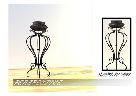 curved steel design for interior decorate,vintage or classic style,3d perspectiveの写真素材