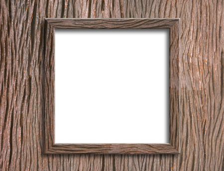 wood frame with wood wall background