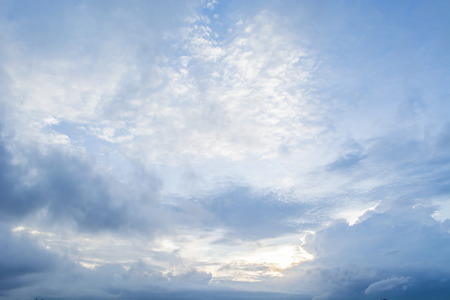 blue sky with clound at duskの写真素材