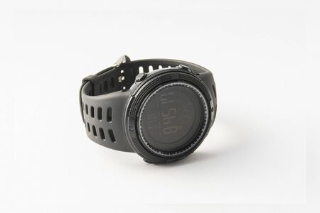 A digital watch on isolated backgroundの写真素材