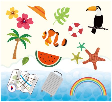 Tropical Material Illustrationのイラスト素材