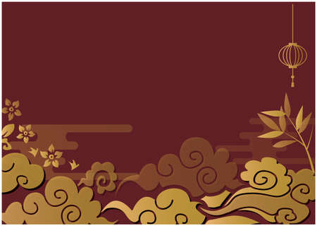 Chinese Wind Background Cloudのイラスト素材