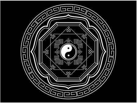 Magic team Oriental style illustrationのイラスト素材