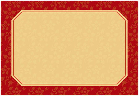 Chinese style label frameのイラスト素材
