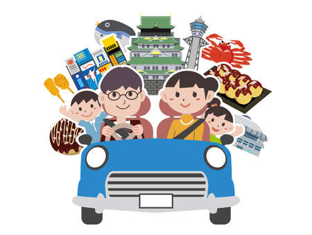 Osaka Sightseeing Driveのイラスト素材