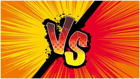 American Comic-style Showdown Battle VS Background