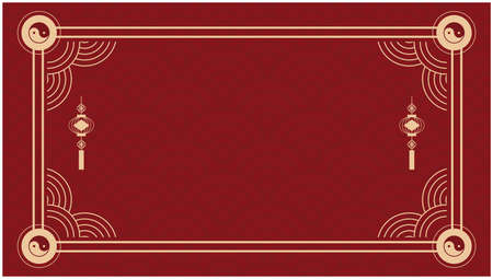 Chinese style frame frame style style decorationのイラスト素材