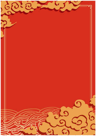 Chinese style traditional cloud backgroundのイラスト素材