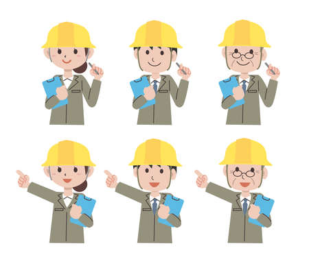 Construction Worker Setのイラスト素材