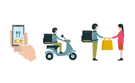 Delivery Delivery Smartphone Deliveryのイラスト素材