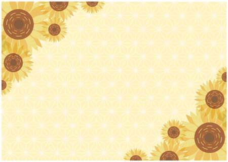 Summer Sunflower Backgroundãのイラスト素材