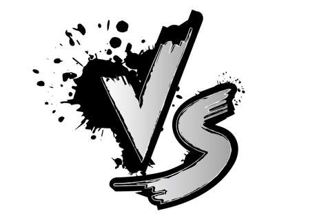 American Comic-style Showdown VSのイラスト素材