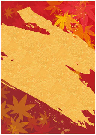 Autumn Japanese style autumn leaves backgroundのイラスト素材