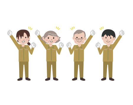 Cleaner Worker Cleaning Staffのイラスト素材