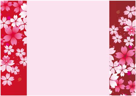 Spring Cherry Blossom Petal Backgroundのイラスト素材